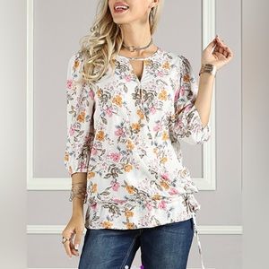 Suzanne Betro Floral Blouse Size 3X